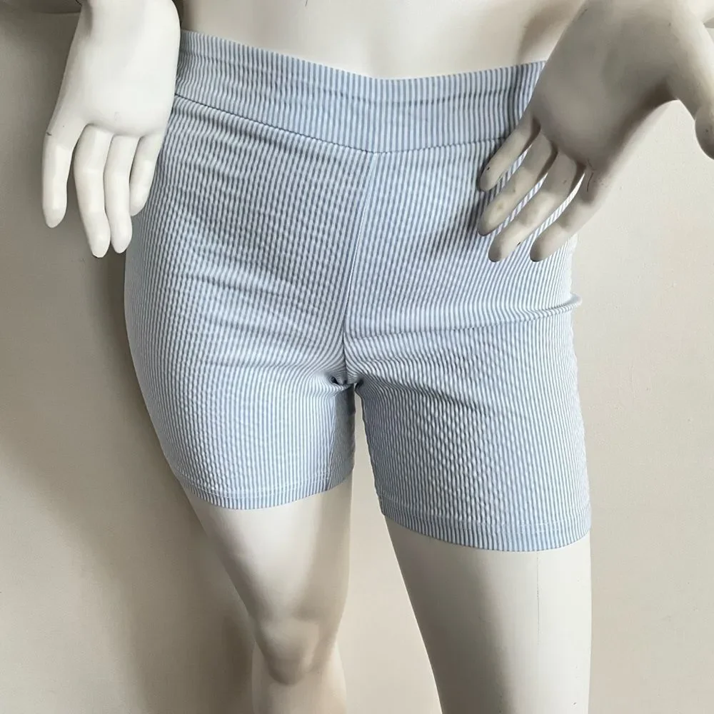 Nanette Lepore Shorts Blue White Stripe M
